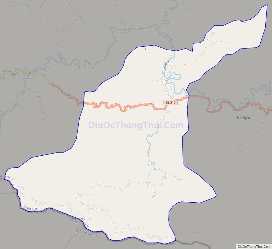 Bản đồ giao thông xã Mường Mìn, huyện Quan Sơn