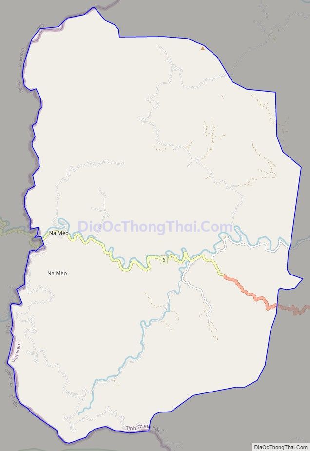 Bản đồ giao thông xã Na Mèo, huyện Quan Sơn