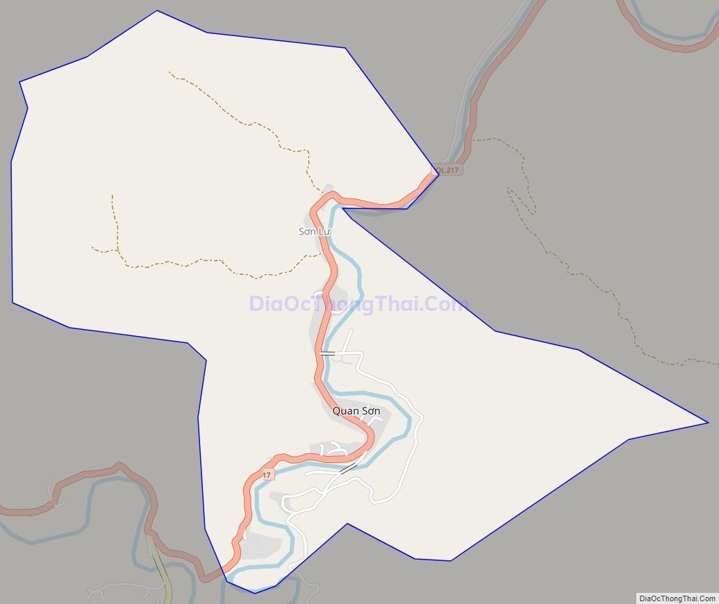 Bản đồ giao thông Thị trấn Quan Sơn (cũ), huyện Quan Sơn