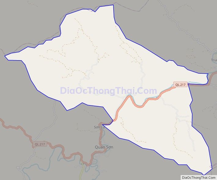 Bản đồ giao thông xã Trung Thượng, huyện Quan Sơn
