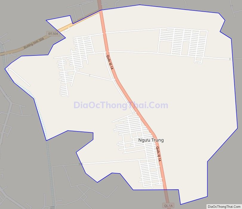 Bản đồ giao thông xã Quảng Bình, huyện Quảng Xương
