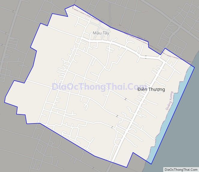 Bản đồ giao thông xã Quảng Hải, huyện Quảng Xương