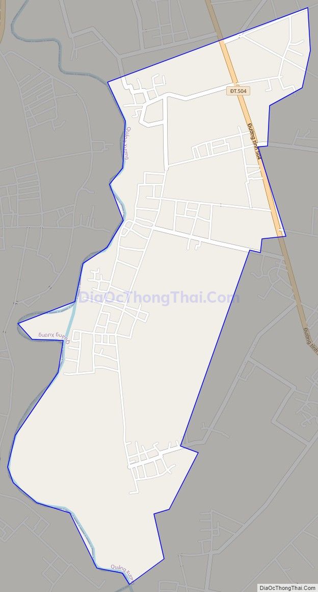 Bản đồ giao thông xã Quảng Long, huyện Quảng Xương