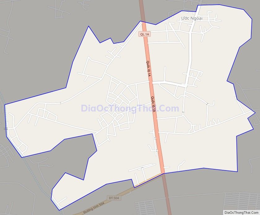 Bản đồ giao thông xã Quảng Ninh, huyện Quảng Xương