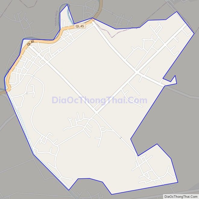Bản đồ giao thông xã Quảng Trạch, huyện Quảng Xương