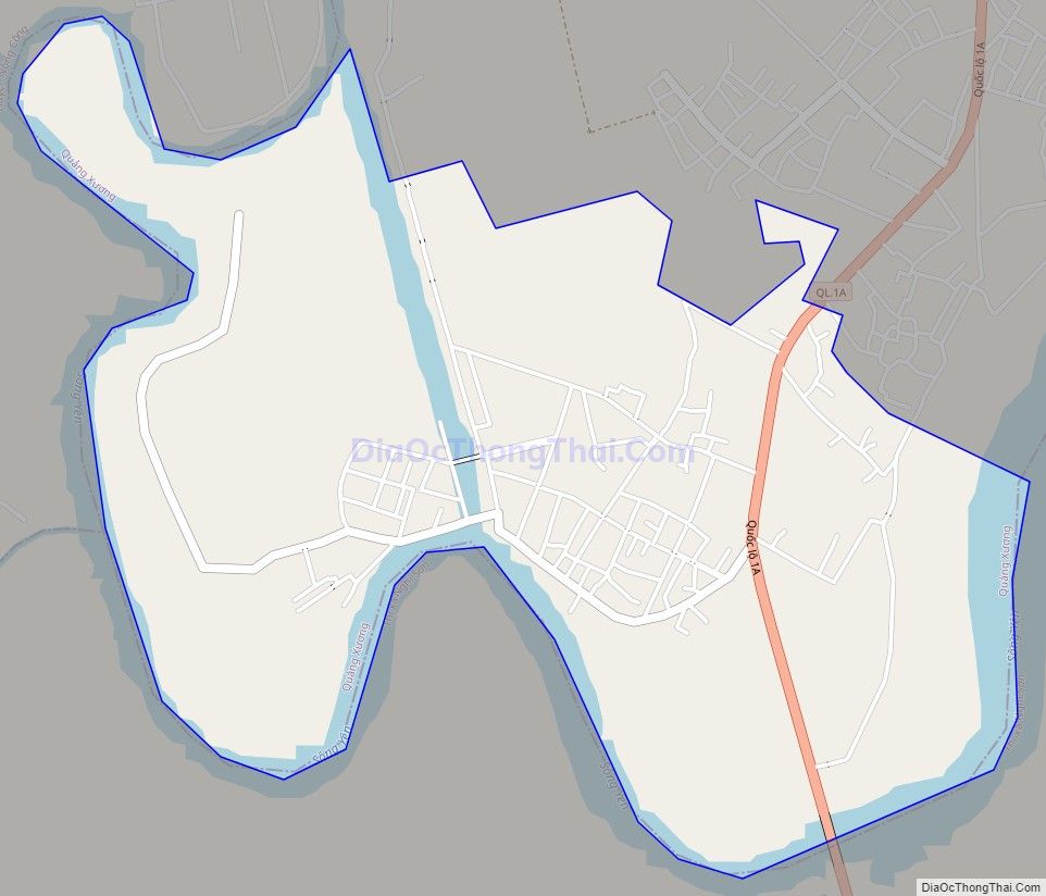 Bản đồ giao thông xã Quảng Trung, huyện Quảng Xương