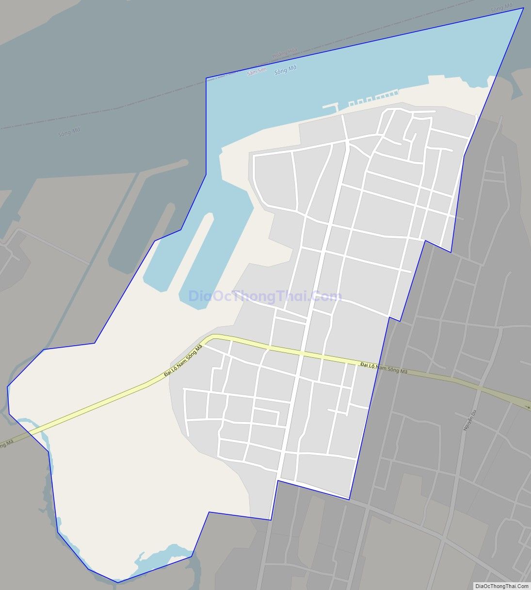 Bản đồ giao thông phường Quảng Tiến, thành phố Sầm Sơn