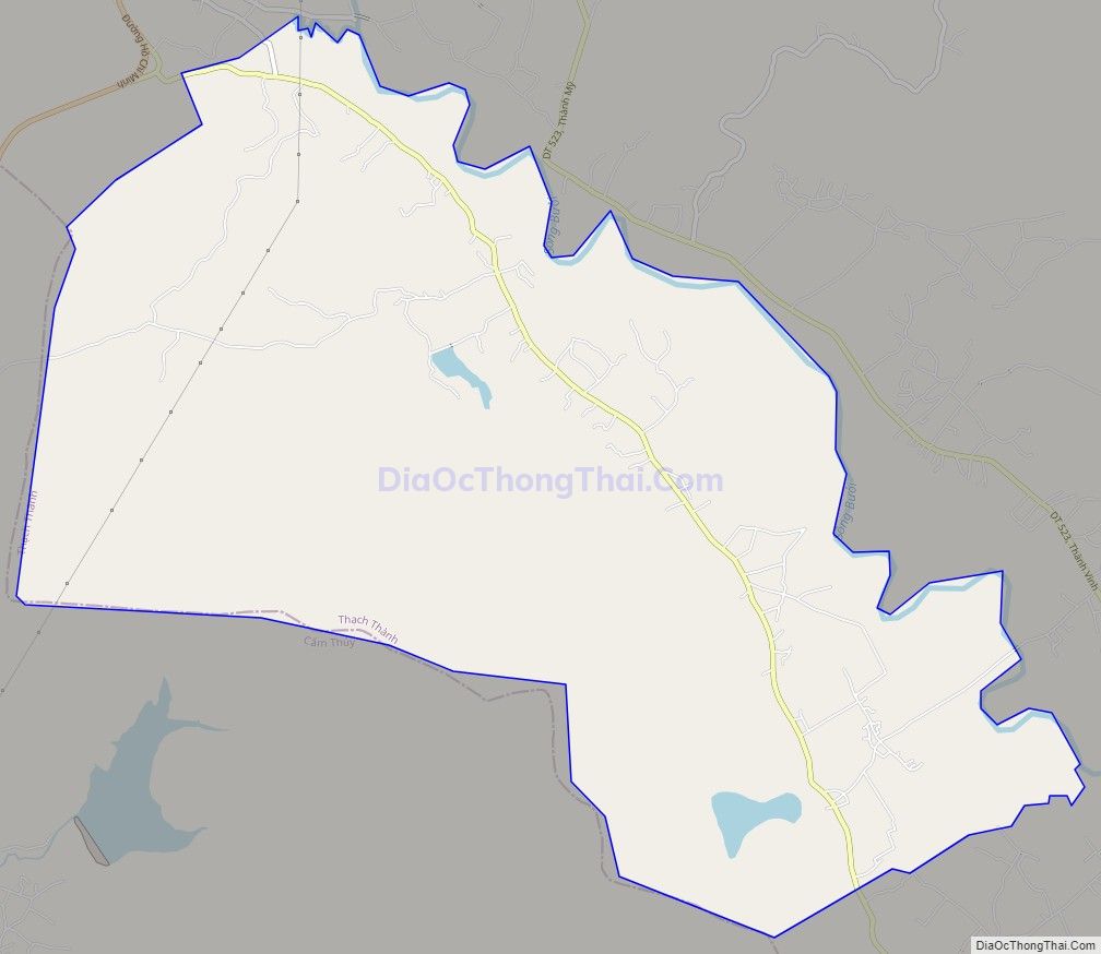 Bản đồ giao thông xã Thạch Cẩm, huyện Thạch Thành