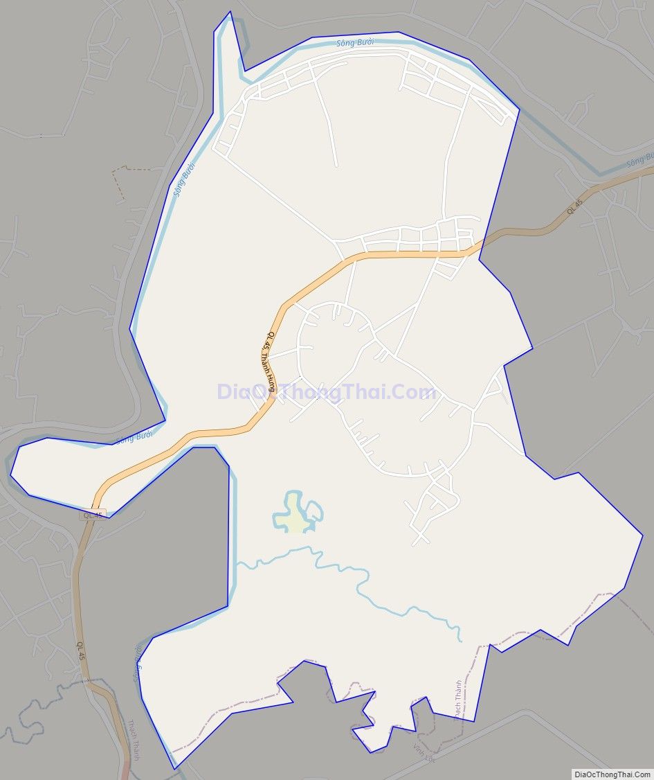 Bản đồ giao thông xã Thành Hưng, huyện Thạch Thành
