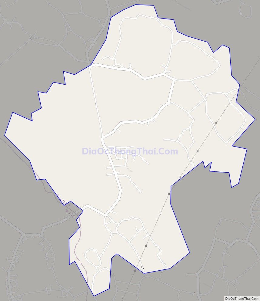 Bản đồ giao thông xã Thành Tiến, huyện Thạch Thành