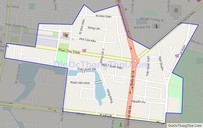Bản đồ giao thông phường Điện Biên, thành phố Thanh Hóa