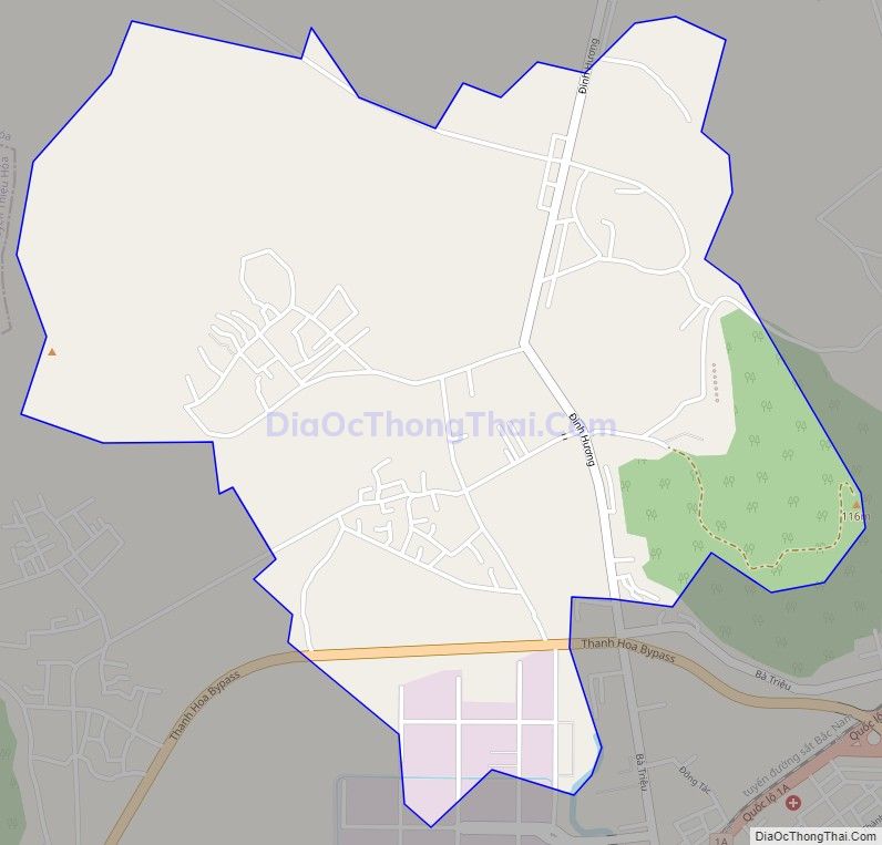 Bản đồ giao thông phường Đông Cương, thành phố Thanh Hóa