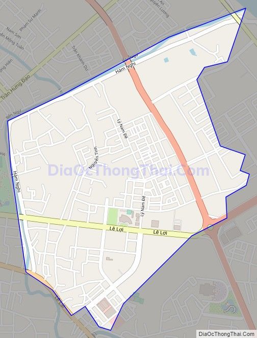 Bản đồ giao thông phường Đông Hương, thành phố Thanh Hóa