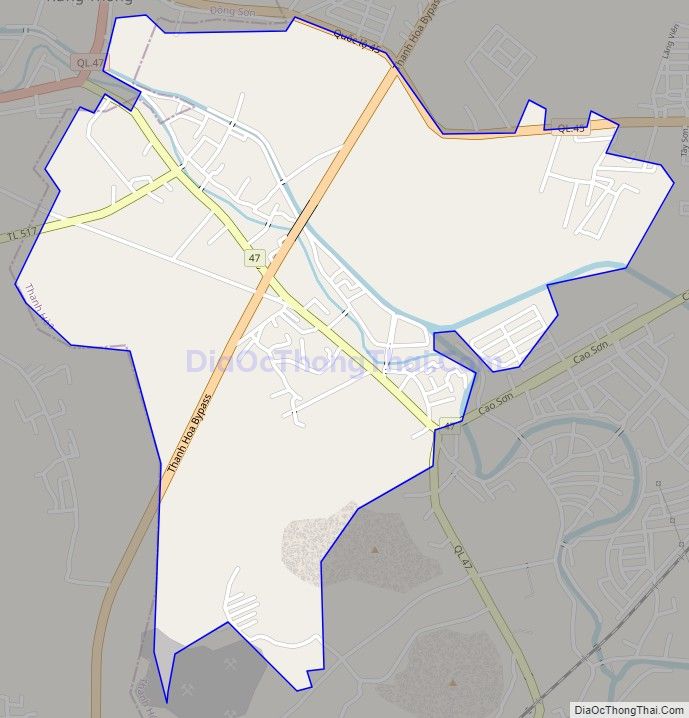 Bản đồ giao thông phường Đông Tân, thành phố Thanh Hóa