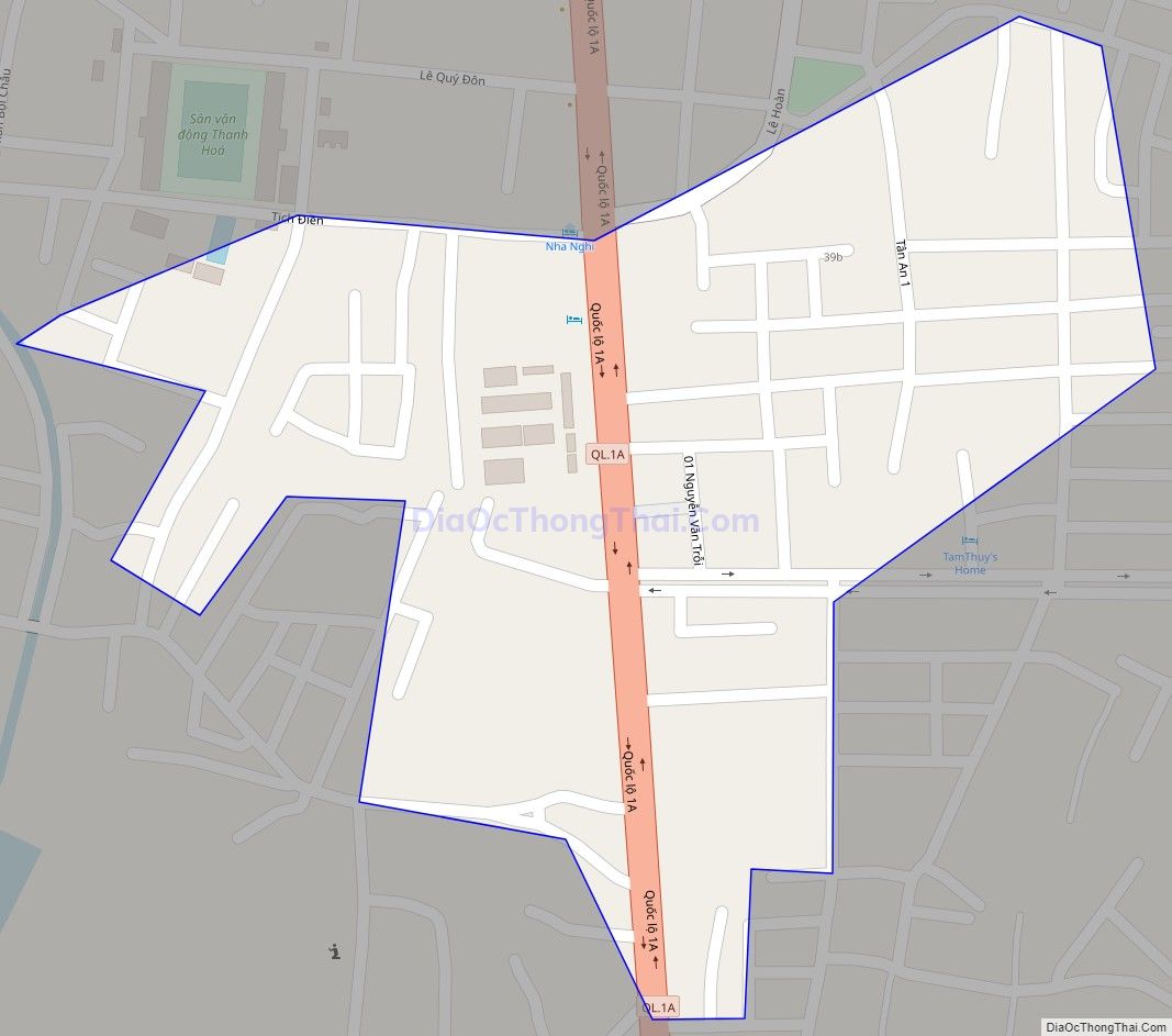 Bản đồ giao thông phường Ngọc Trạo, thành phố Thanh Hóa