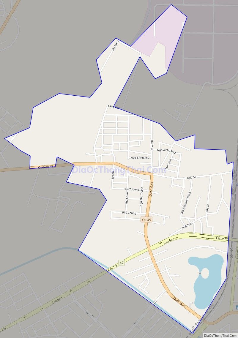 Bản đồ giao thông phường Phú Sơn, thành phố Thanh Hóa