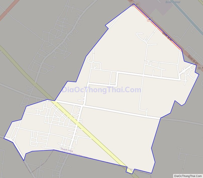 Bản đồ giao thông phường Quảng Đông, thành phố Thanh Hóa