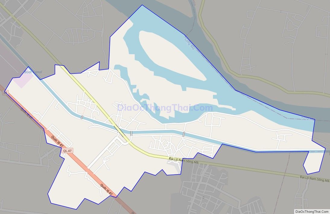 Bản đồ giao thông phường Quảng Phú, thành phố Thanh Hóa