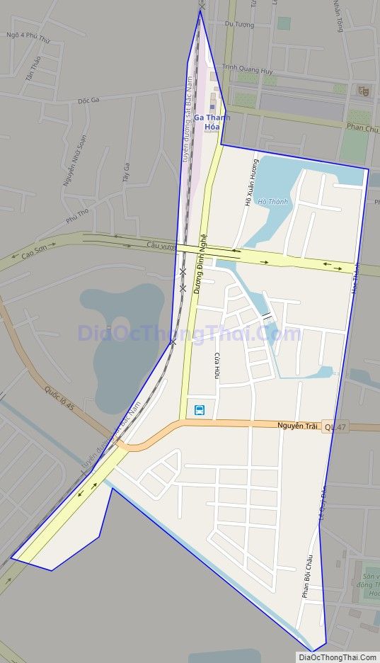 Bản đồ giao thông phường Tân Sơn, thành phố Thanh Hóa