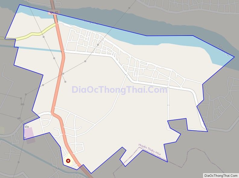 Bản đồ giao thông xã Thiệu Đô (cũ), huyện Thiệu Hóa