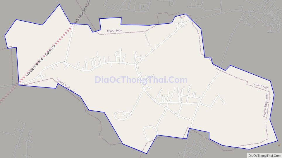 Bản đồ giao thông xã Thiệu Giao, huyện Thiệu Hóa