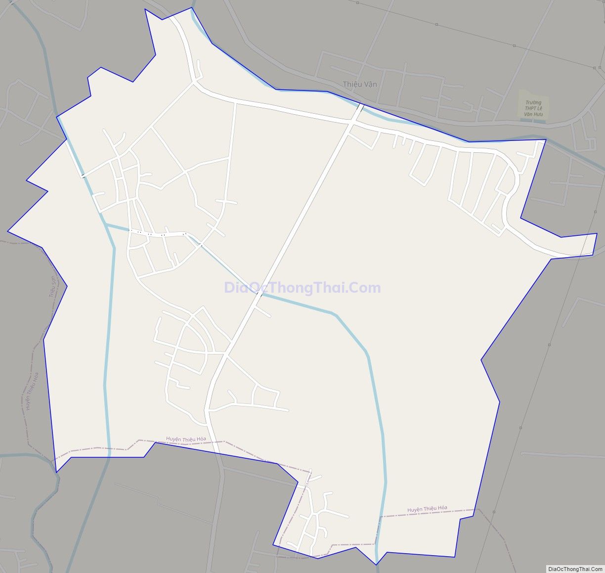 Bản đồ giao thông xã Thiệu Lý, huyện Thiệu Hóa
