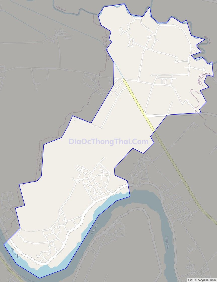 Bản đồ giao thông xã Thiệu Ngọc, huyện Thiệu Hóa