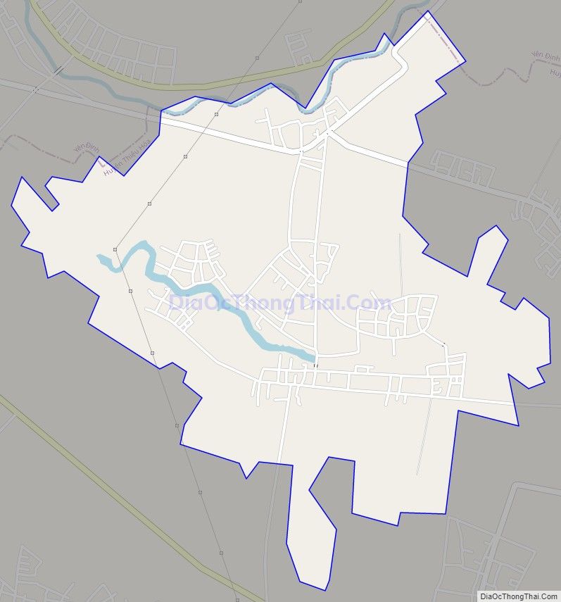 Bản đồ giao thông xã Thiệu Thành, huyện Thiệu Hóa