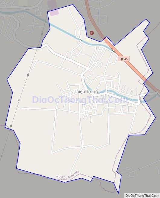 Bản đồ giao thông xã Thiệu Trung, huyện Thiệu Hóa