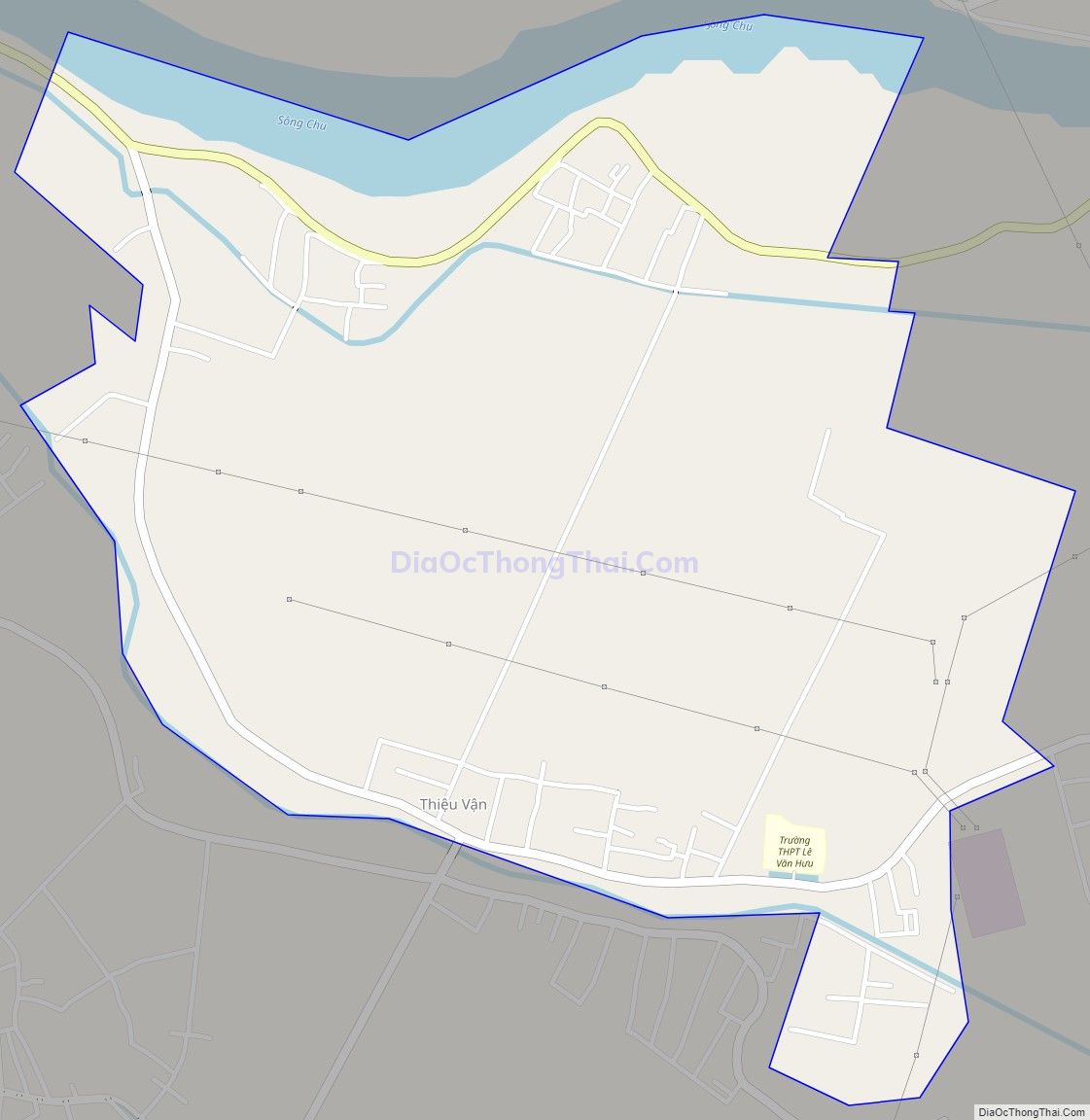 Bản đồ giao thông xã Thiệu Vận, huyện Thiệu Hóa