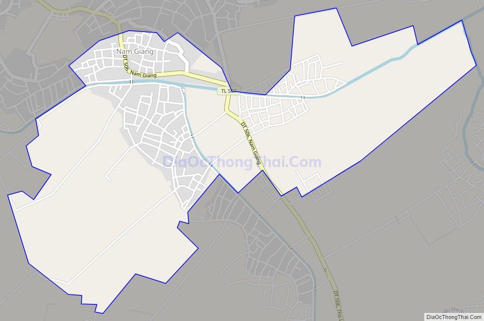 Bản đồ giao thông xã Nam Giang, huyện Thọ Xuân