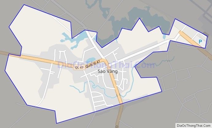 Bản đồ giao thông Thị trấn Sao Vàng, huyện Thọ Xuân