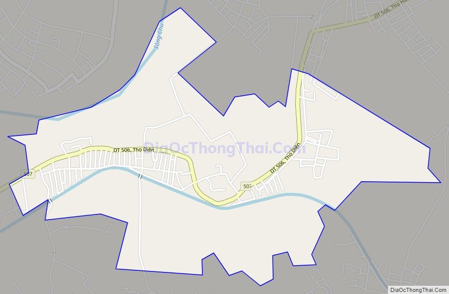 Bản đồ giao thông xã Thọ Diên, huyện Thọ Xuân