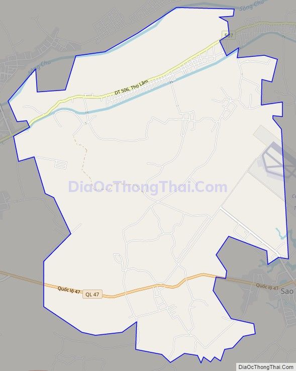 Bản đồ giao thông xã Thọ Lâm, huyện Thọ Xuân