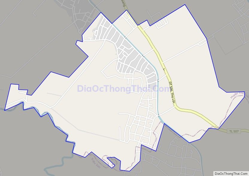 Bản đồ giao thông xã Thọ Lộc, huyện Thọ Xuân