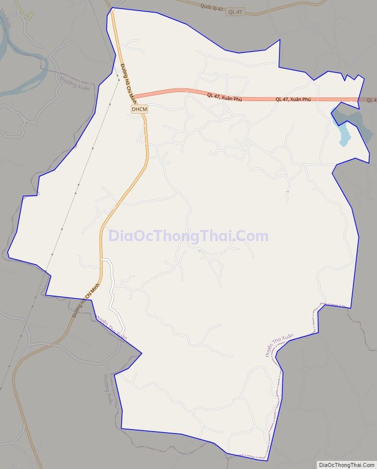Bản đồ giao thông xã Xuân Phú, huyện Thọ Xuân