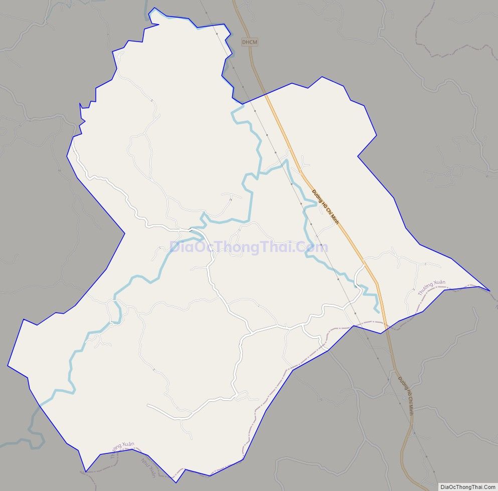 Bản đồ giao thông xã Tân Thành, huyện Thường Xuân