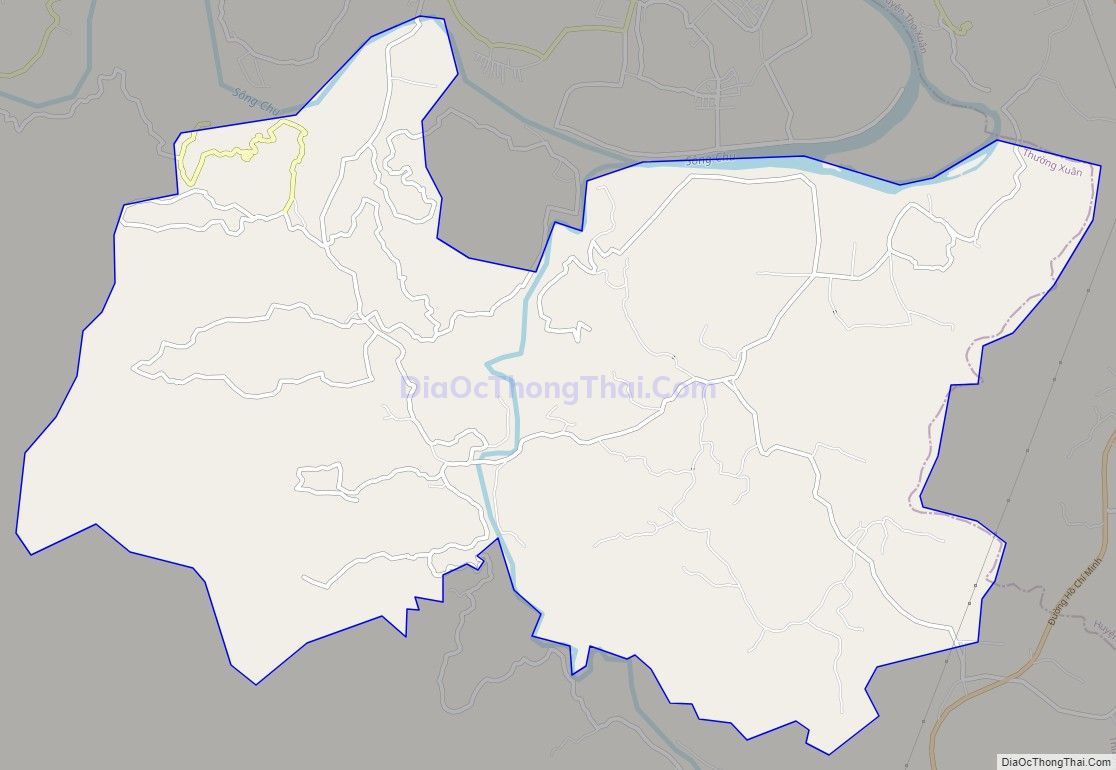 Bản đồ giao thông xã Xuân Cao, huyện Thường Xuân
