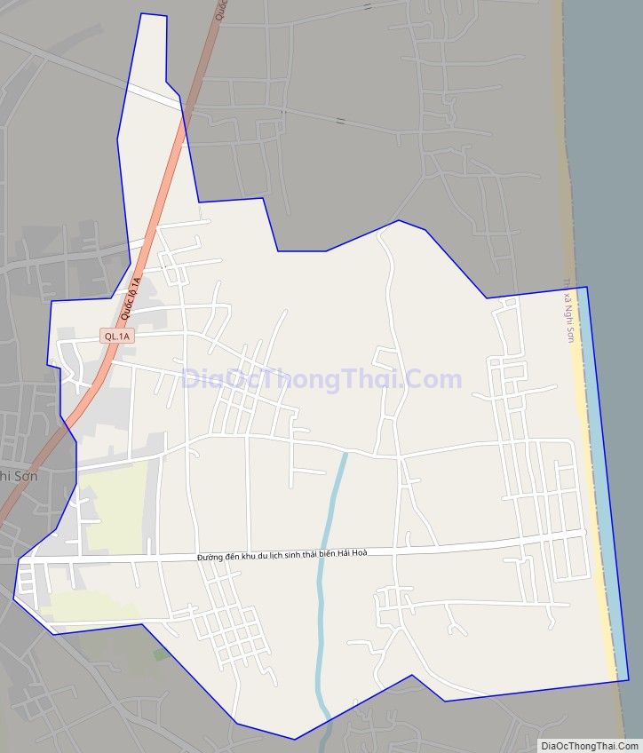 Bản đồ giao thông xã Hải Hòa (cũ), huyện Tĩnh Gia