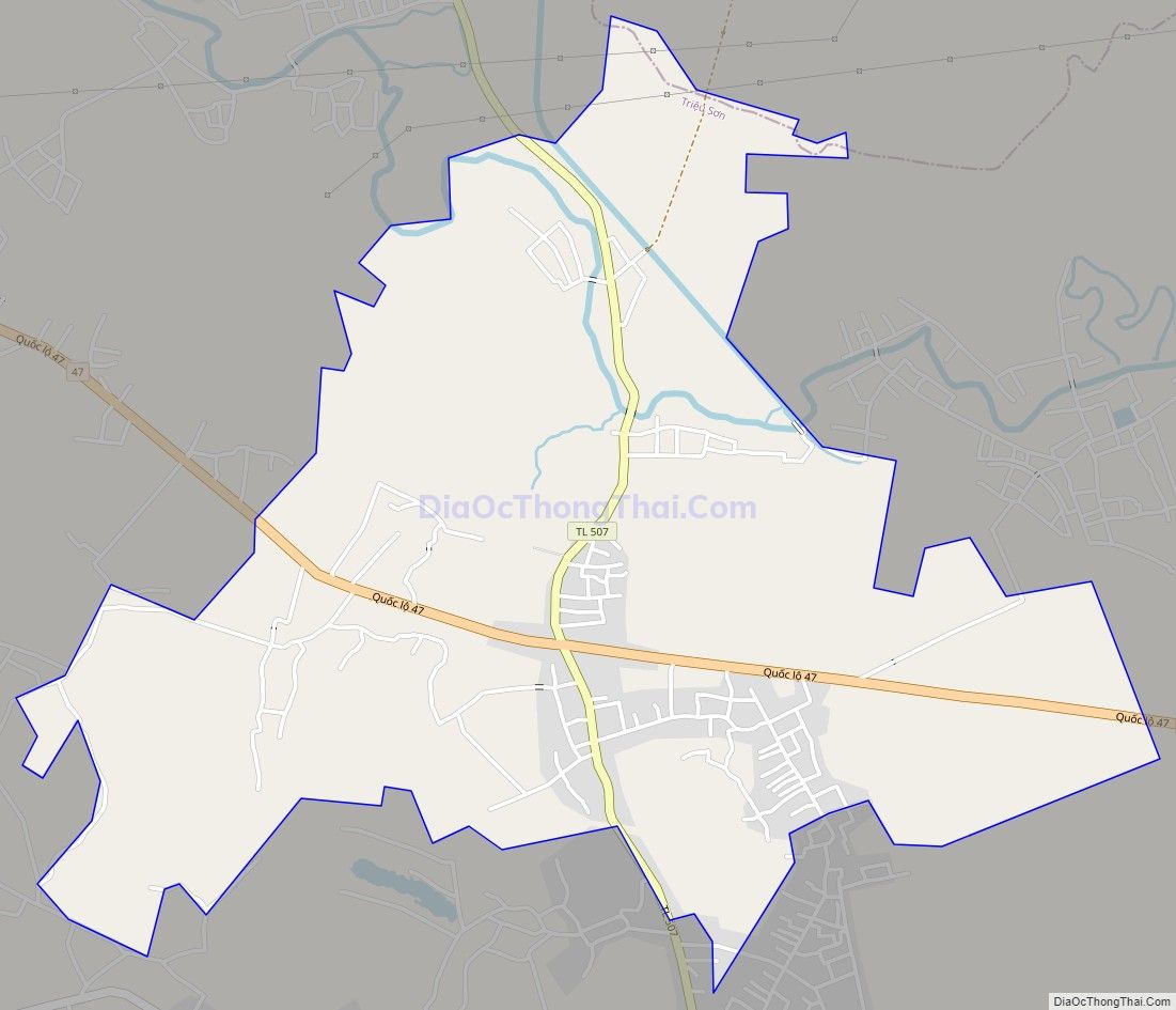 Bản đồ giao thông xã Dân Lực, huyện Triệu Sơn