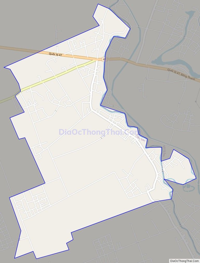 Bản đồ giao thông xã Dân Lý, huyện Triệu Sơn