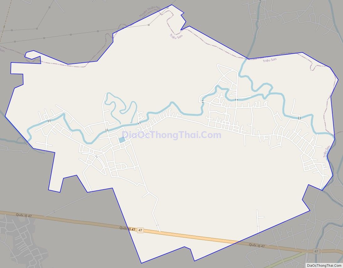 Bản đồ giao thông xã Dân Quyền, huyện Triệu Sơn