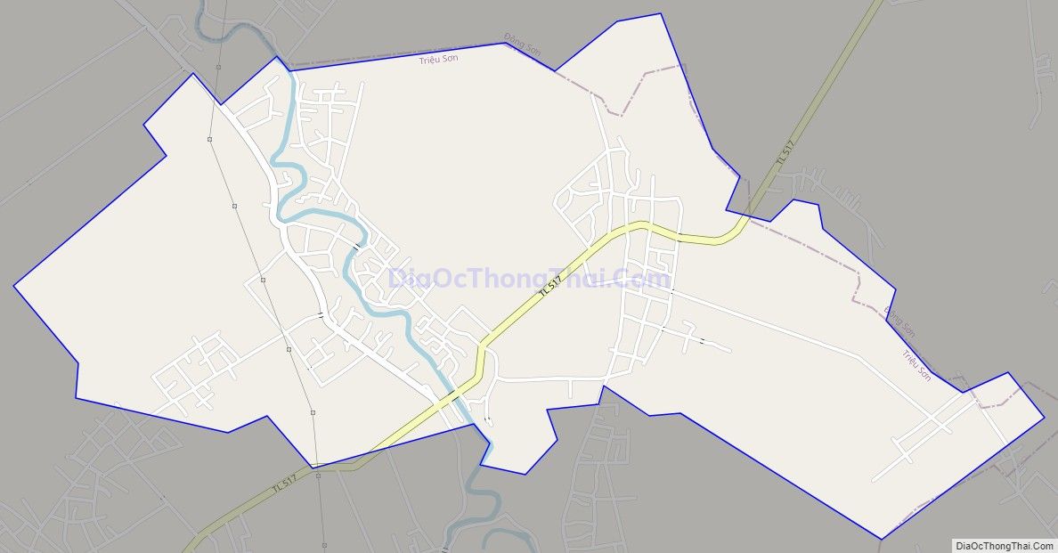 Bản đồ giao thông xã Đồng Tiến, huyện Triệu Sơn