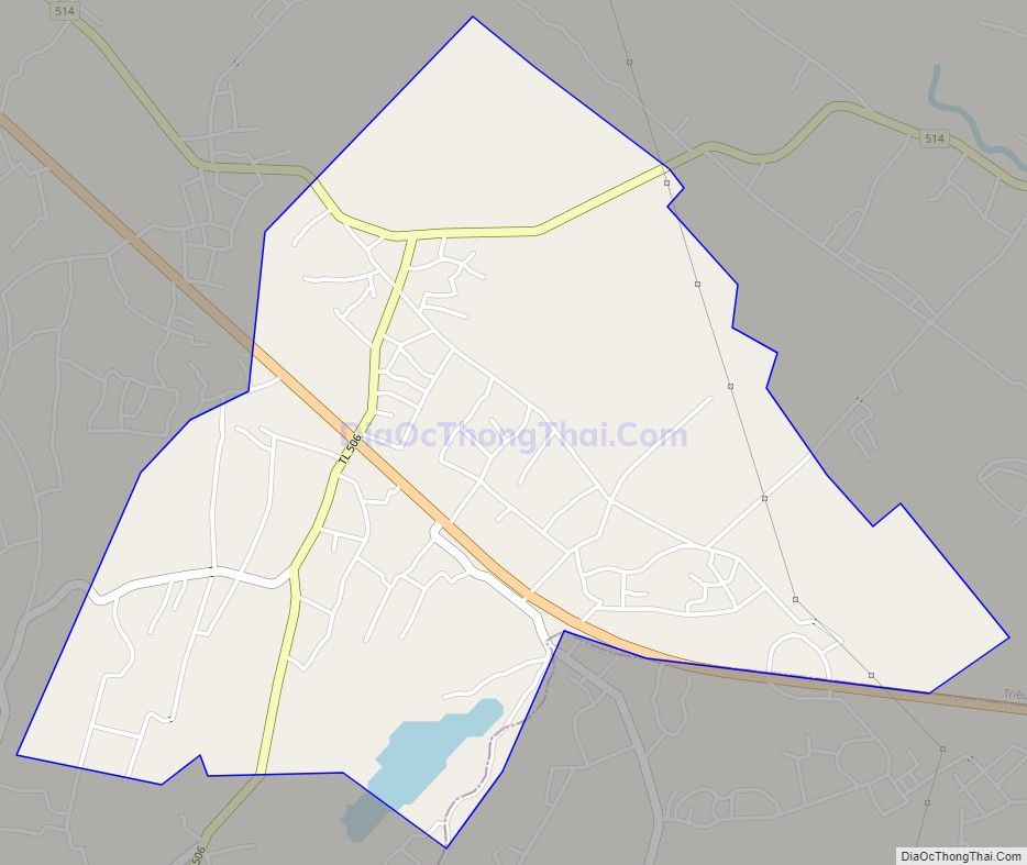 Bản đồ giao thông xã Hợp Thành, huyện Triệu Sơn