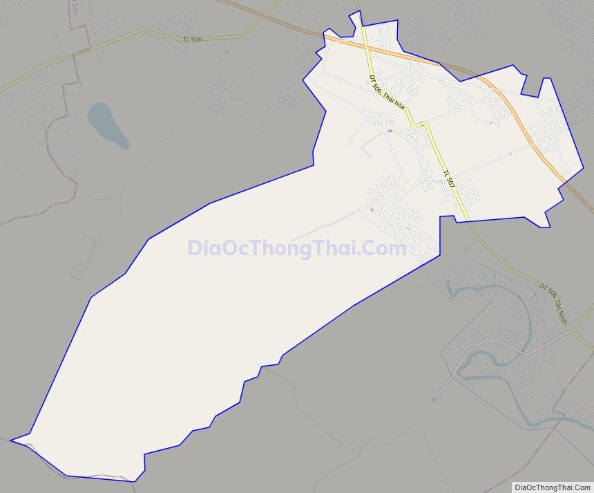 Bản đồ giao thông xã Thái Hòa, huyện Triệu Sơn