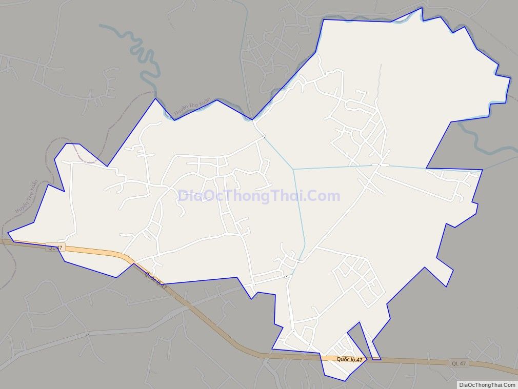 Bản đồ giao thông xã Thọ Ngọc, huyện Triệu Sơn