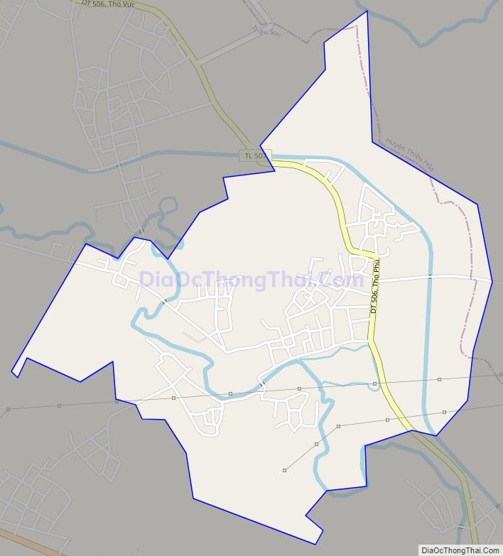 Bản đồ giao thông xã Thọ Phú, huyện Triệu Sơn