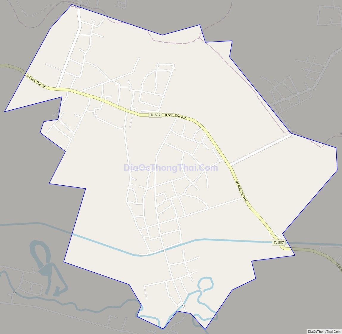 Bản đồ giao thông xã Thọ Vực, huyện Triệu Sơn