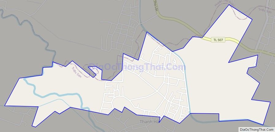 Bản đồ giao thông xã Xuân Lộc, huyện Triệu Sơn
