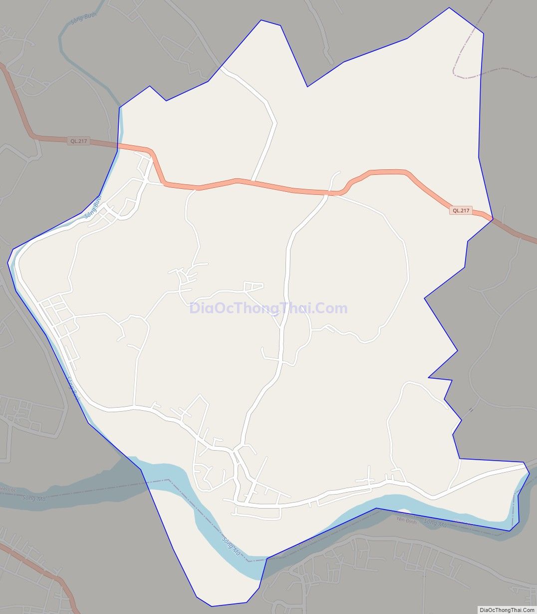 Bản đồ giao thông xã Vĩnh Hòa, huyện Vĩnh Lộc